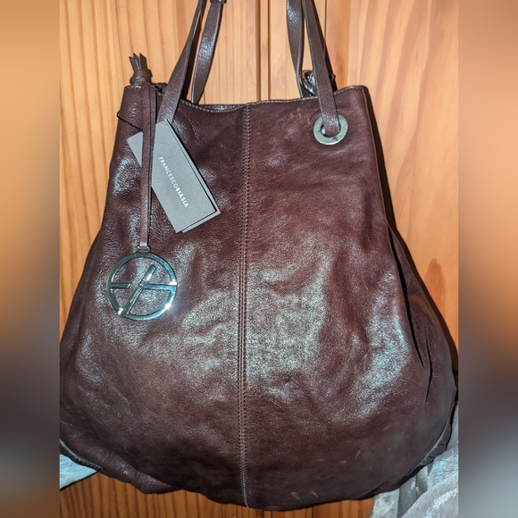 Francesco Biasia brown leather large bucket bag. - Picture 4 of 16